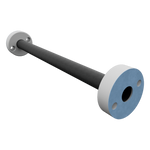 Water pipe connecting pumphousing. Plastic PE