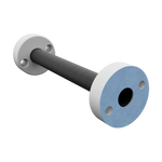 Water pipe connecting pumphousing. Plastic PE