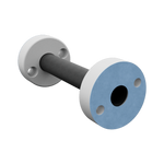 Water pipe connecting pumphousing. Plastic PE