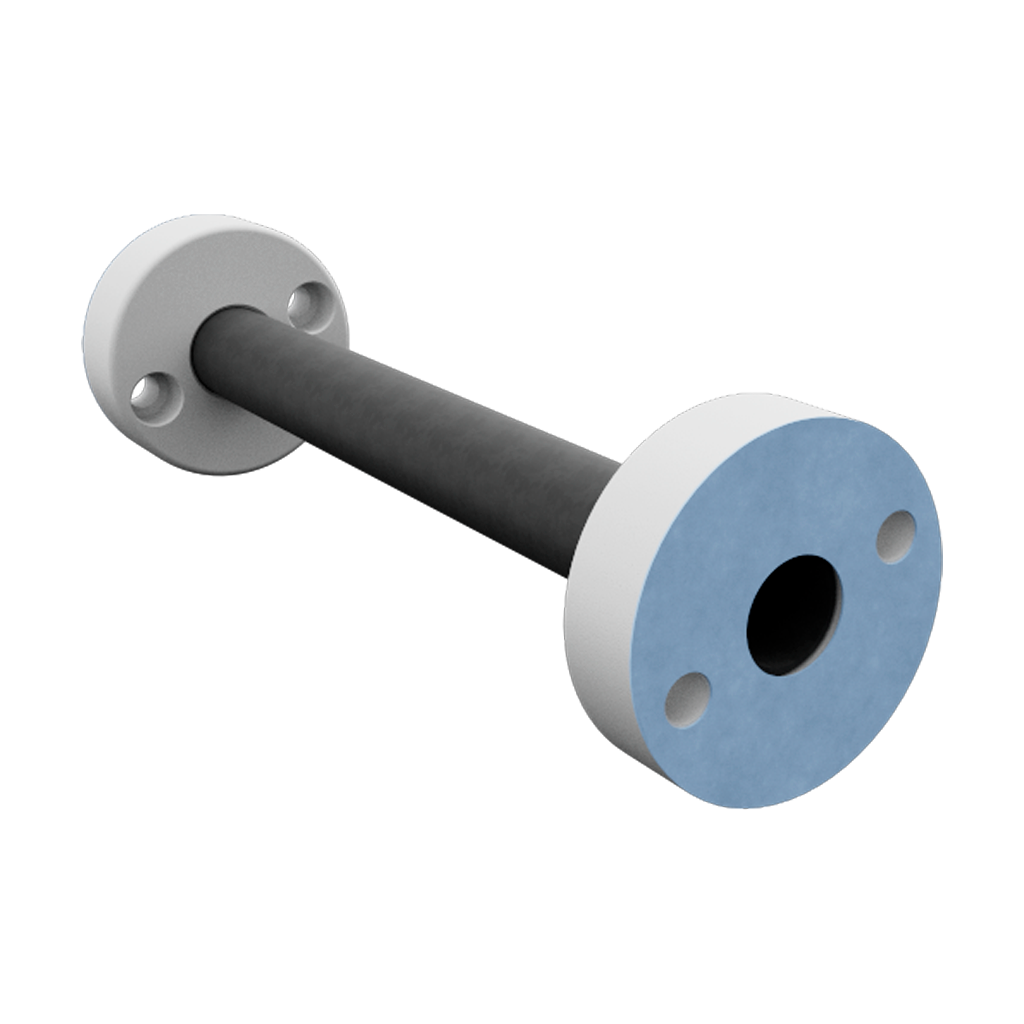 Water pipe connecting pumphousing. Plastic PE