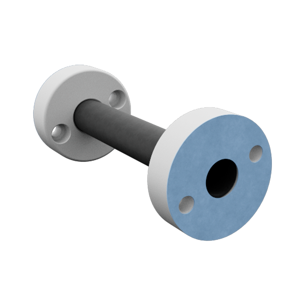 Water pipe connecting pumphousing. Plastic PE